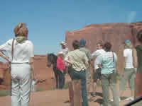 German tourists in Monument Valley